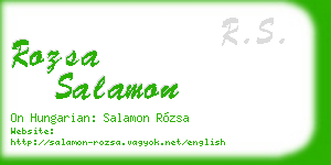 rozsa salamon business card